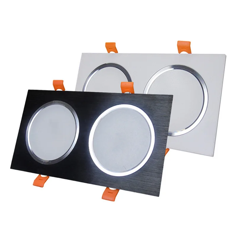 
3W 5W 7W 12W three head anti-fog grille lamp spotlight square downlight CRI90 95Ra spot light 