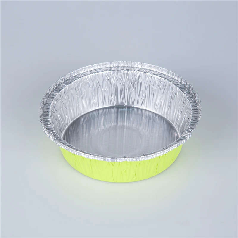 555ml kitchen use household aluminum foil cake pans disposable microwavable aluminum foil round baking pan