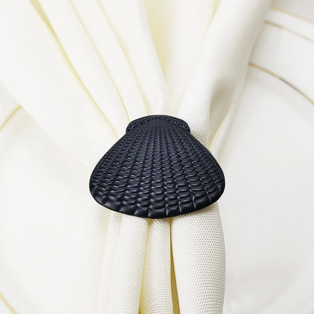 bulk sea shell napkin rings plated with gold or silver