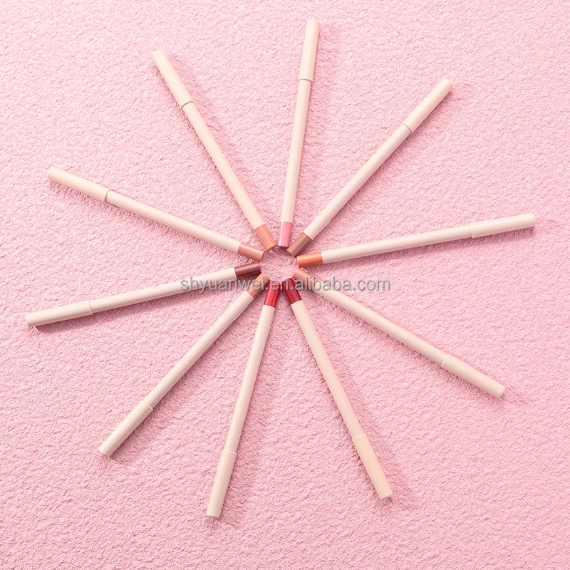 Nude color lip liners custom private label vegan waterproof creamy lip liner