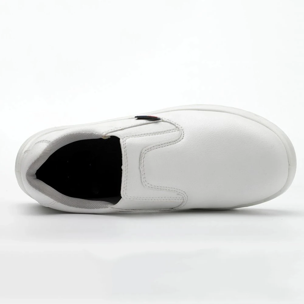 JIANKUN White Genuine Leather Anti-Static PU ESD Clean Room Shoes Kitchen Waterproof S2 chef shoes nurse doctor safety shoes