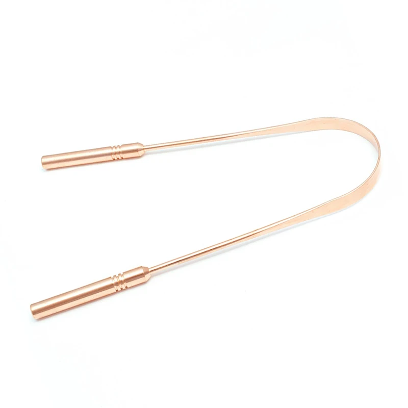 
Wholesale premium quality tongue cleaner rose gold copper tongue scraper 