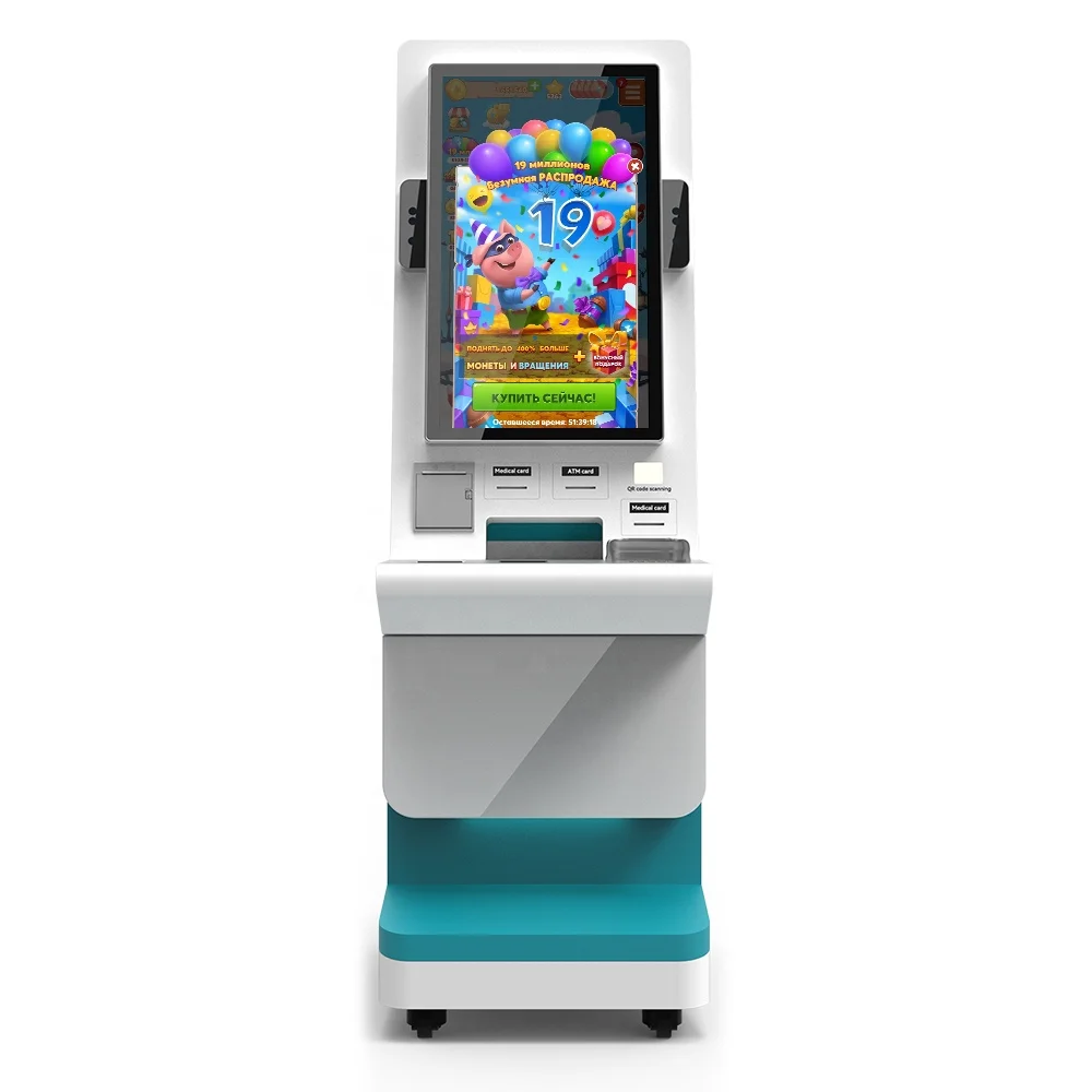 Self ordering payment kiosk touch checkout service terminal restaurant fast food order machine self order kiosk in restaurant