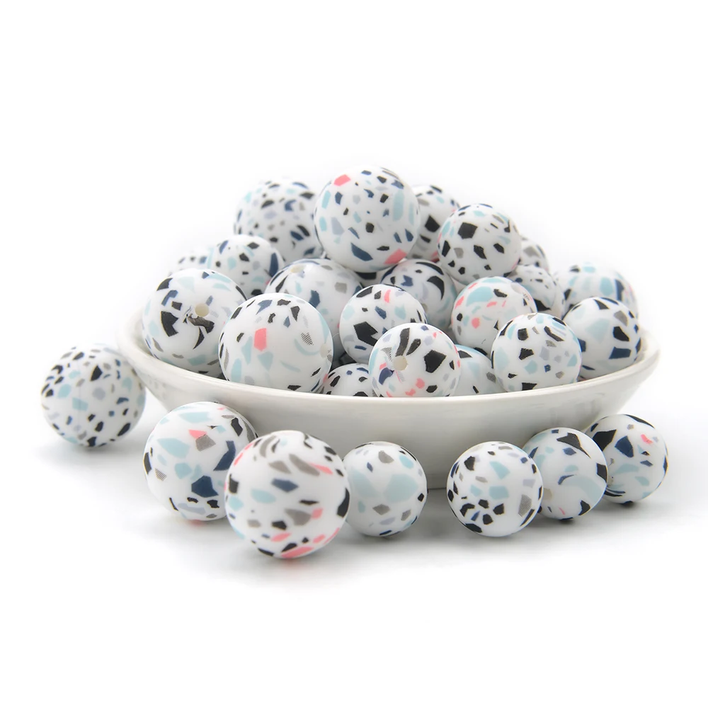 
9mm 12mm 15mm 19mm Wholesale Food Grade BPA Free Round Soft Safe Baby Teething Silicone Beads 