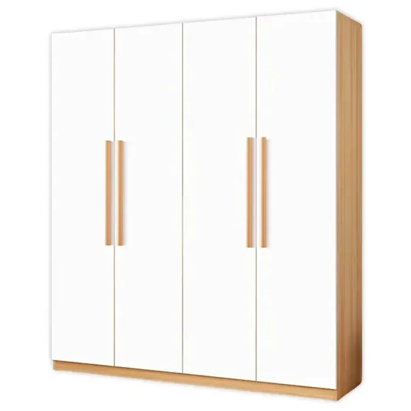 Customized Sliding Door Simple Design Cloth Cabinet Bedroom Furniture Wooden Storage Closet Wardrobes