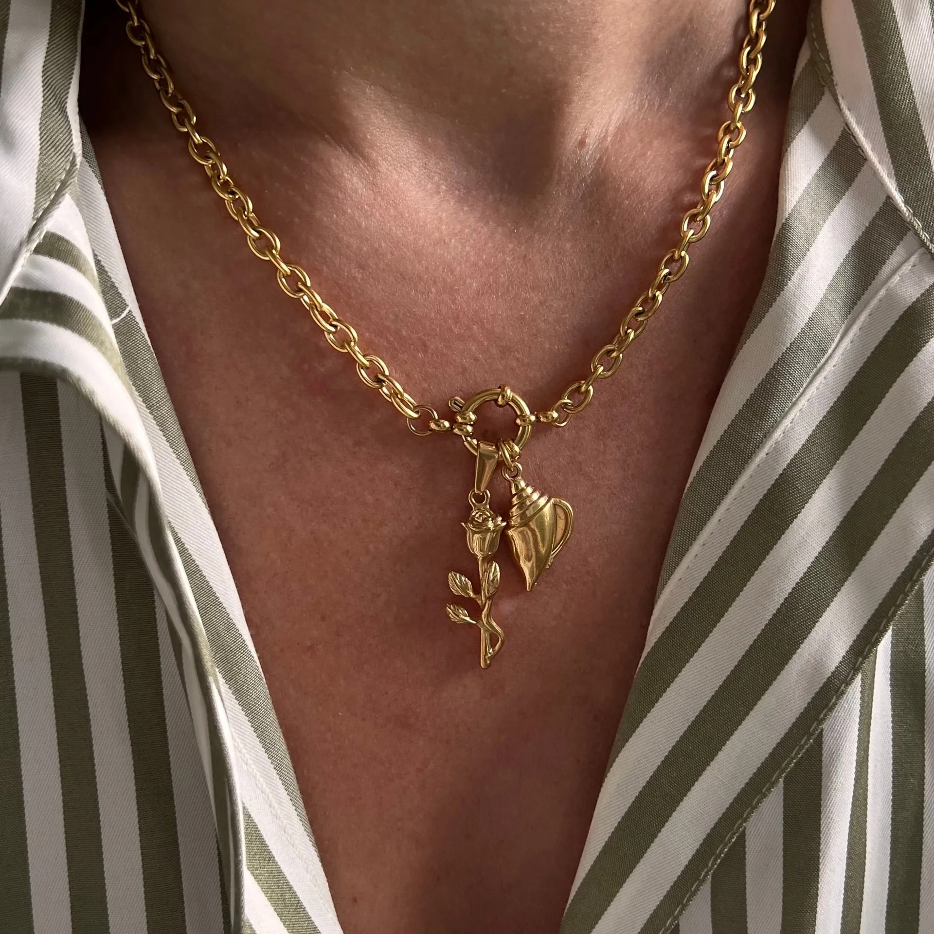 2024 DIY Pendant Fashion Jewelry Necklace Hot Sale DIY Pendant Necklaces Stainless Steel Jewelry Factory Direct Choker Necklace