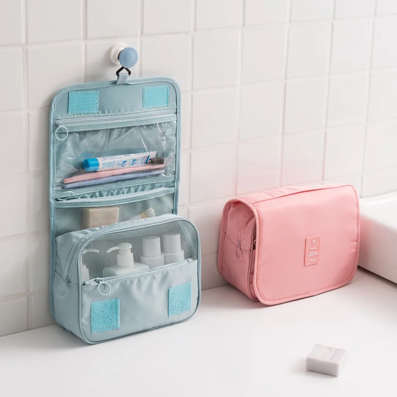 Fashion hook convenient Toiletry bags for women waterproof hanging customized logo toiletry bag