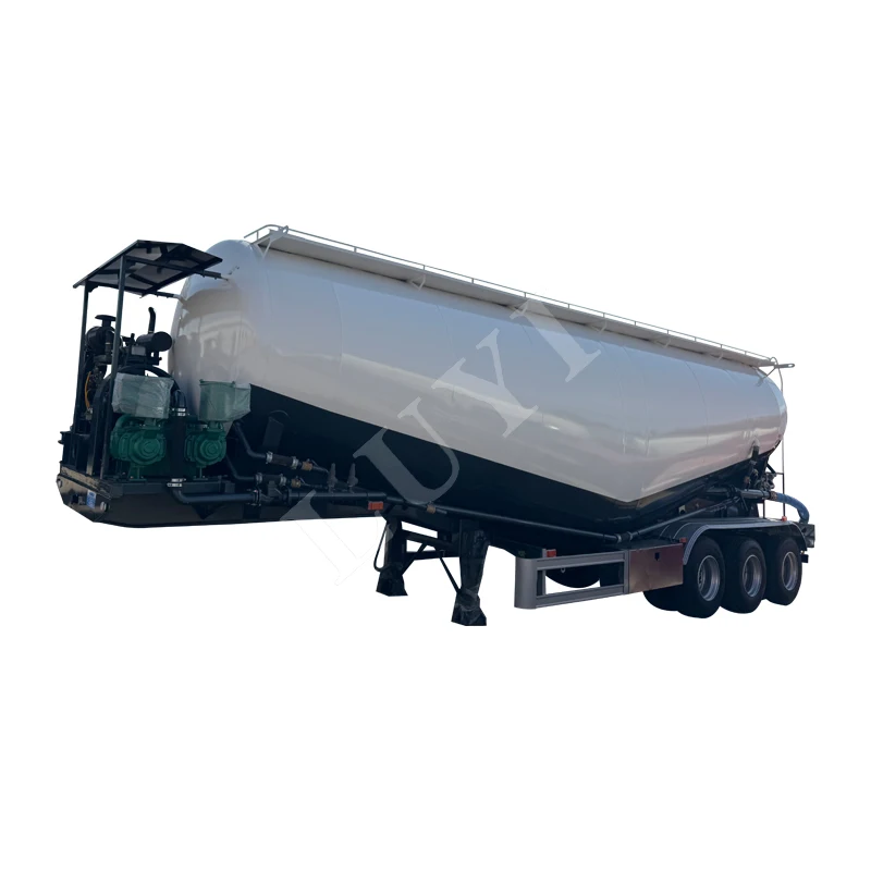 LUYI 3-Axle 35 cubic meters V-Shape Diesel Engine Cement Tanker Bulk Semi-Trailers With Sediment Powder Tank Semi Trailer