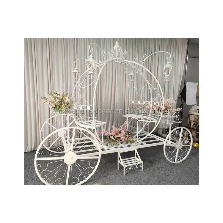 Popular Wedding Bridal Seat Party Garden Decoration Cart Horse Carriage Carts