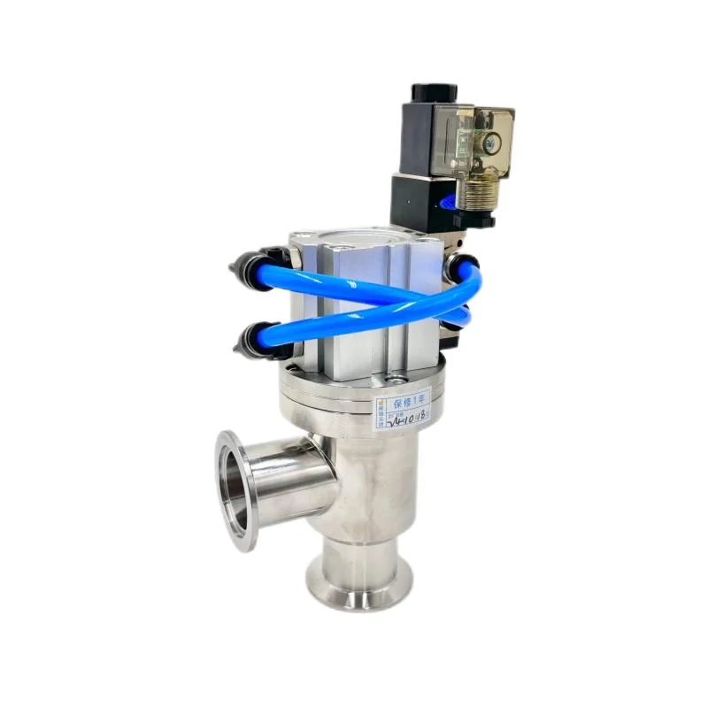 Pneumatic actuator Stainless Steel pneumatic Vacuum Flapper Valve L type F Bellows Vacuum Valve
