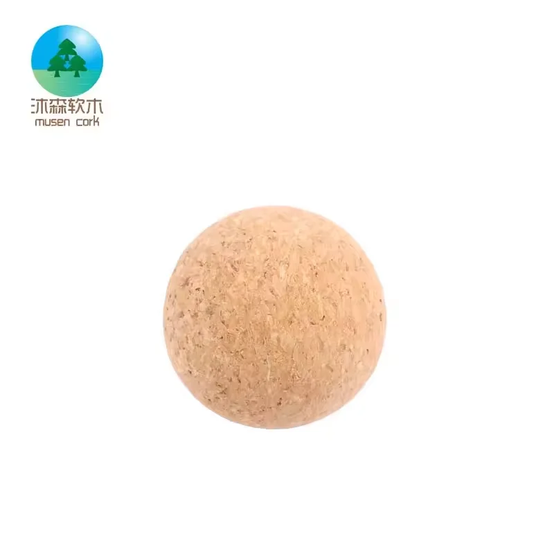 Lower Customized Logo Available Fitness Yoga Ball Cork Massage Wooden Yoga Cork Massage Ball 100mm