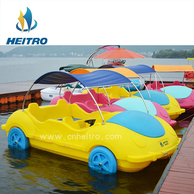 yantai manufacturer cheap water park polyethylene pedal electric boat for lake