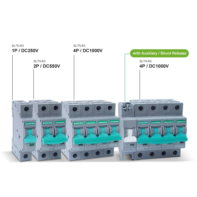 best brand 12A 15A 63A 1000v dc mcb miniature circuit breaker price