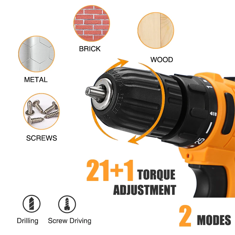 2024 New Product Machine Drilling Battery Rechargeable Cordless Drill power Tool Set