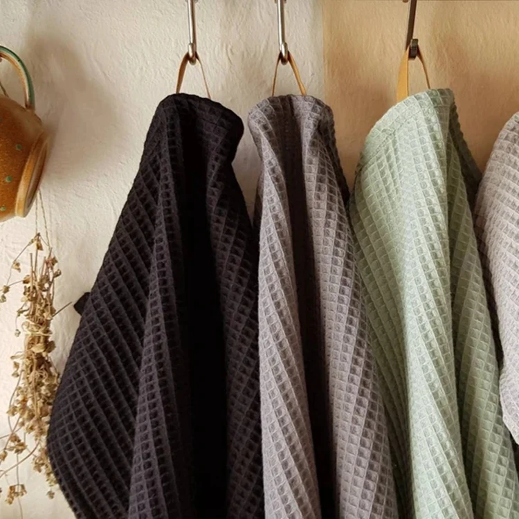 Custom Design Soft Microfiber Waffle Kitchen Towel