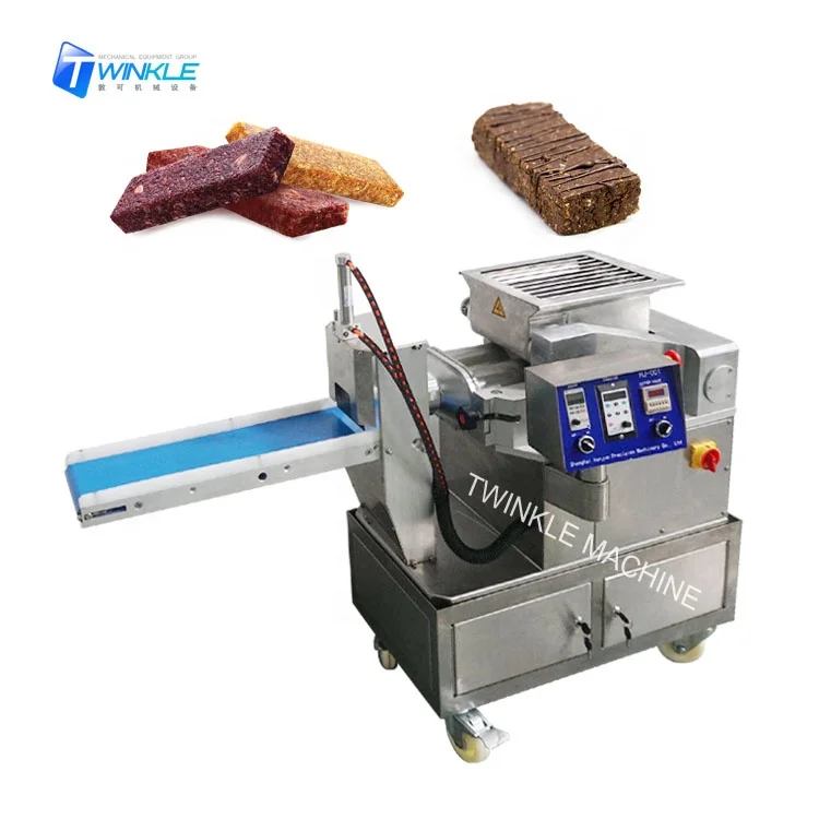 Horizontal single row protein energy bars extruder making machine