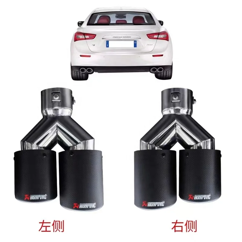 performance gloss black carbon fiber blue burnt exhaust muffler tips for BMW M2 M3 M4