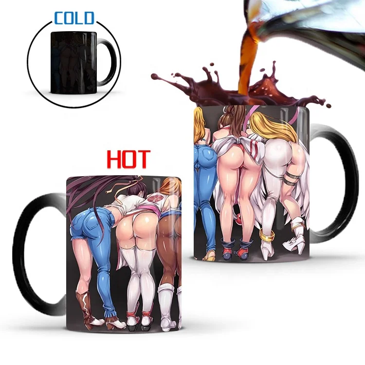 Custom Magic Color Changing Cups Heat Transfer Printing Temperature Changing Cups Travel Sublimation Coffee Porcelain Mug
