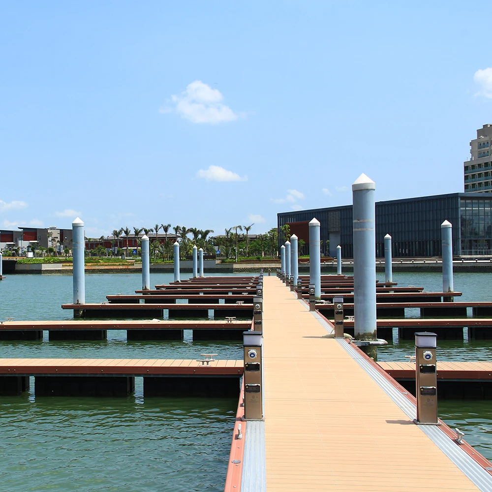 Seashore Wave Resistance Floating Jetty Well Designed Yacht Marine Pier Simple Install Floats Marine Engineering Pontoon Wharf