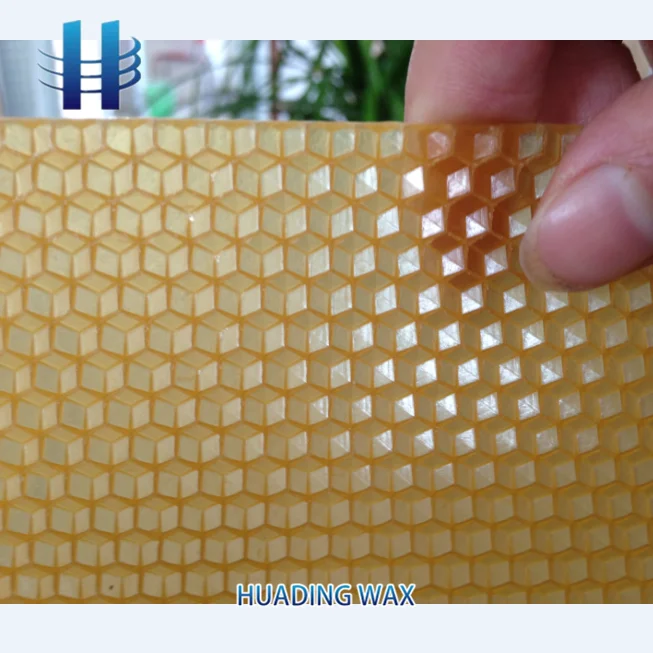 Beekeeping tools 5.4 mm cell size Bulk natural organic Bees wax/Natural beeswax foundation sheets