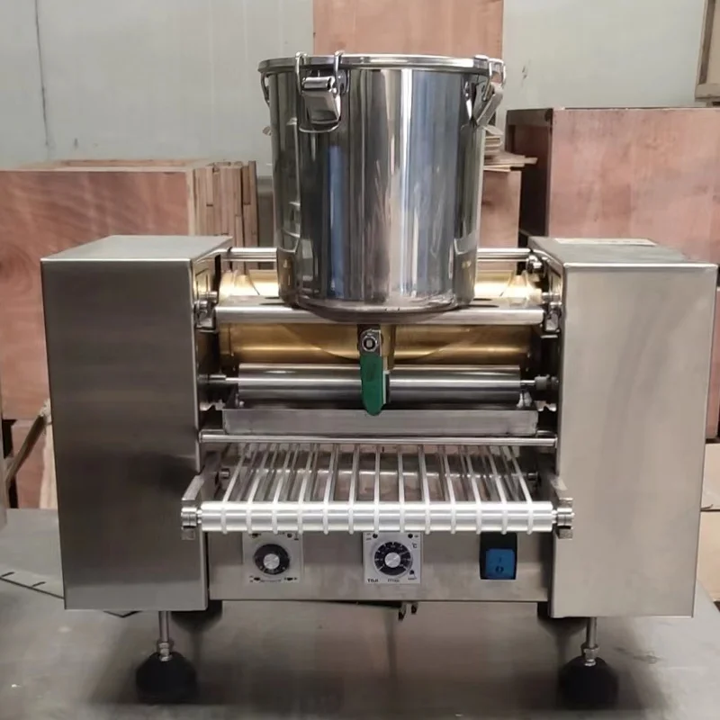 Commercial automatic 6/8/9/10/12 inch egg rolls skin board pancake birthday thousand durian mille crepe layer cake bread maker