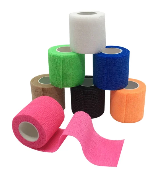 Self adhesive bandage Color tattoo bandage Finger guard wrist knee guard sports elastic tape