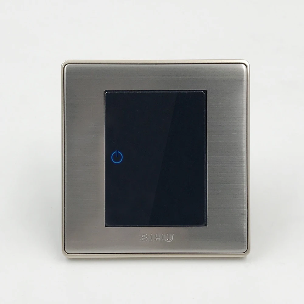 BIHU stainless steel stainless steel Random Click 1gang 1way  Wall Light Switch