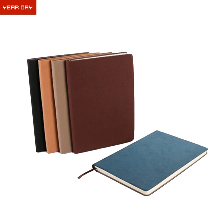 Custom Vintage PU Genuine Leather Journals A5 Printed Bible Soft Cover Notebook with Sewing Binding Recycled Material