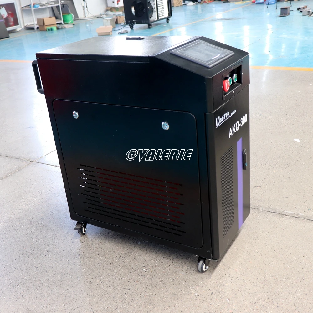 300W pulse laser cleaning machine for aluminum parts automobile oil rust remove