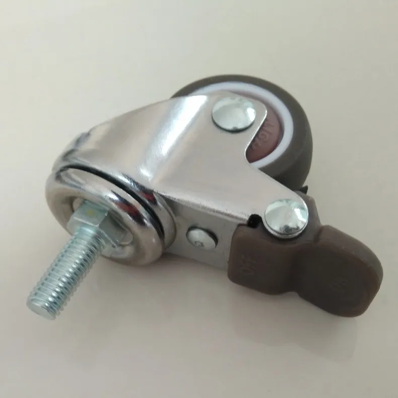 CMCL Silent Castor M6/8 Medical Tpe Swivel Casters With Brake Furniture Caster Wheels