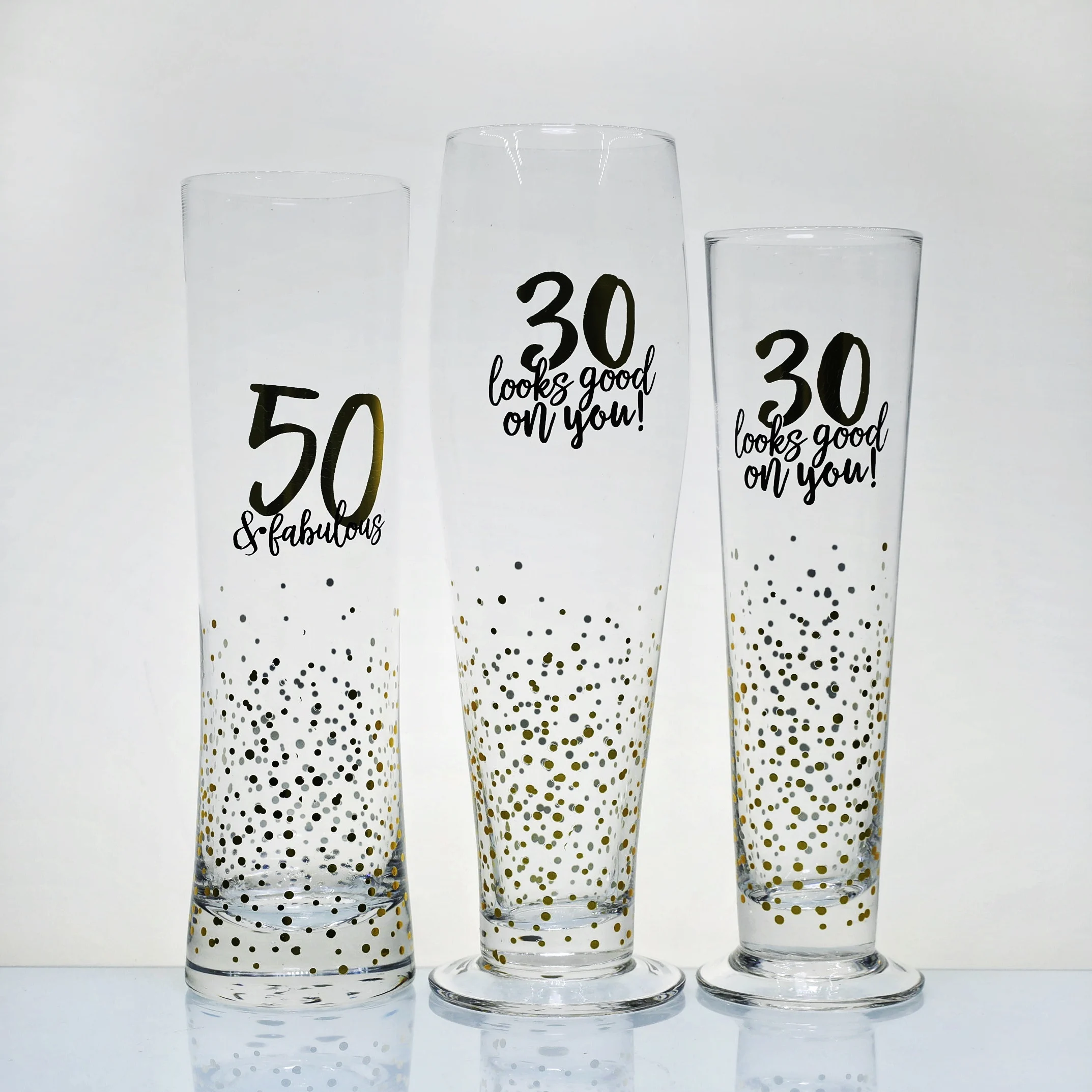 Custom Logo 16 oz Beer Glasses for Wedding Birthday Bar