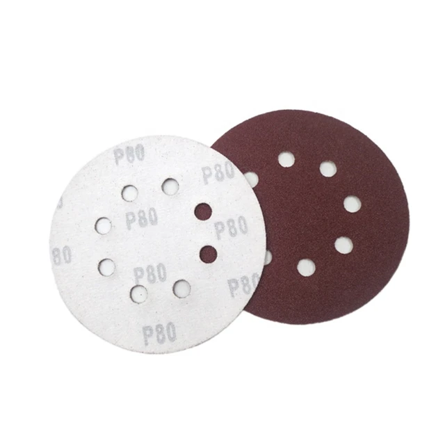 Sanding Discs Factory  5 Inch 8 Holes Aluminium Oxide  Polishing wood car paint furniture inox abrasive foam disco disk