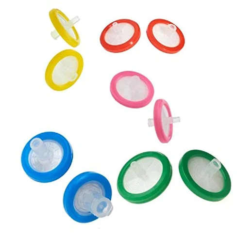 Syringe Filters PTFE Membrane  Hydrophilic Filtration, 0.22um Pore Size, 25mm Membrane Diameter