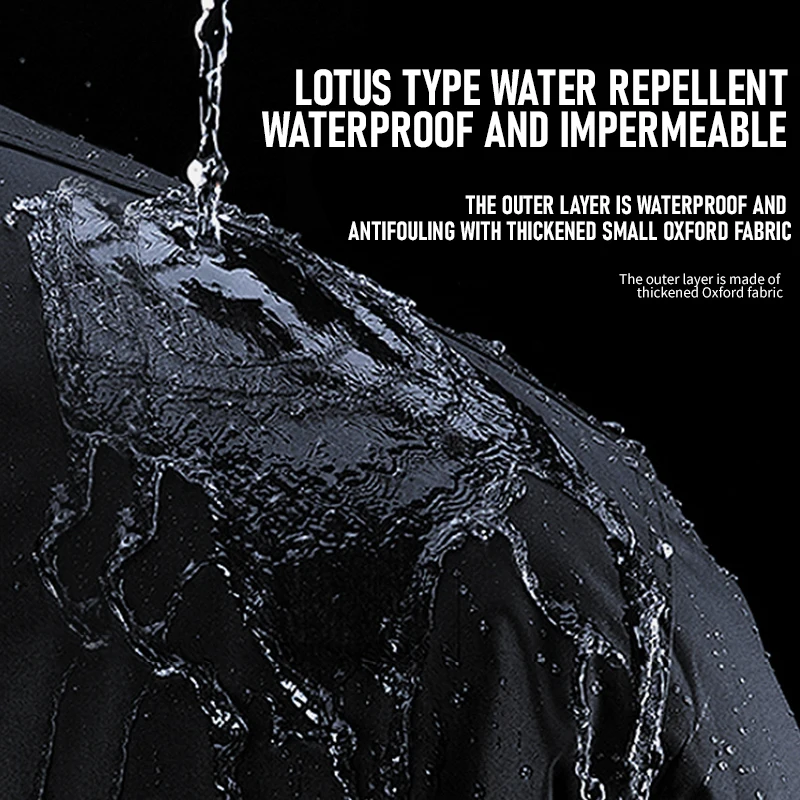 Fashionable one-piece waterproof Double Layer long raincoat with warm velvet lining windproof rain poncho winter riding Hiking