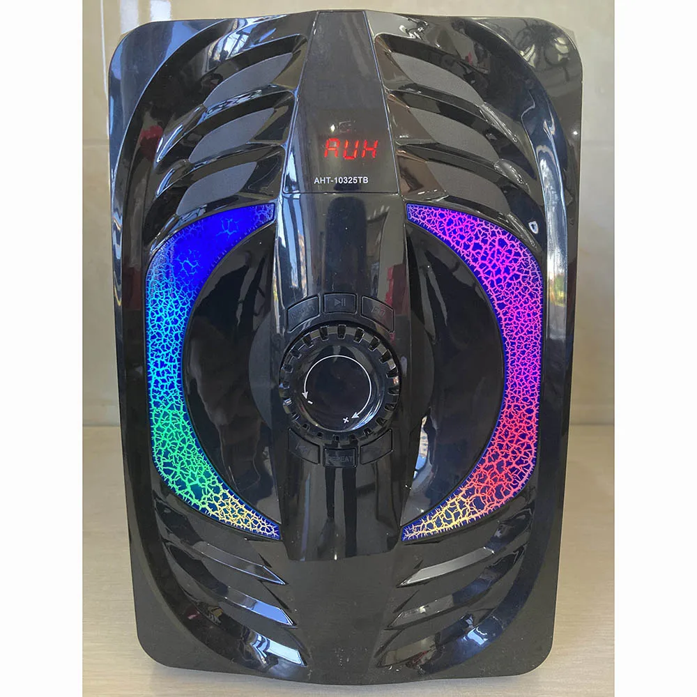 Combination home theater system speaker with USB SD FM BT REMOTE RGB led music system