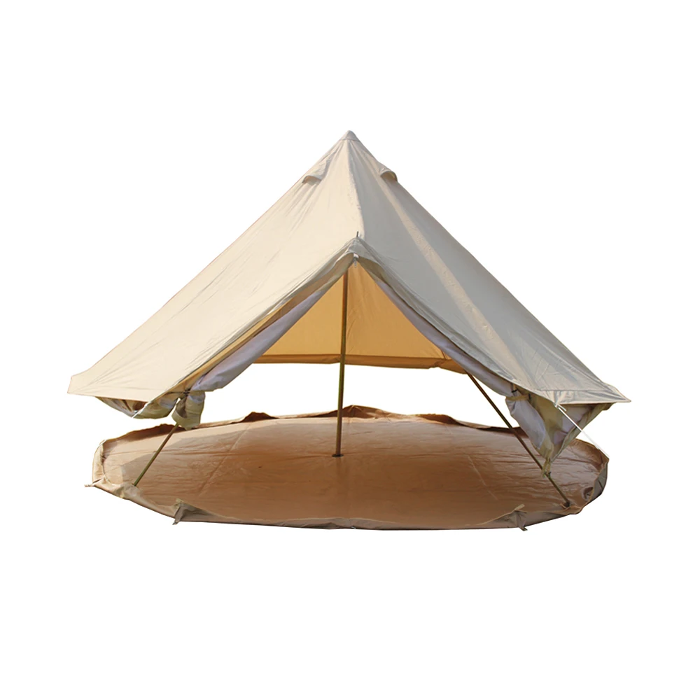 High Quality Outdoor Camping Luxury Cotton Canvas Pyramid Tipi Teepee Tent 6m Glamping Bell Canopy Tent