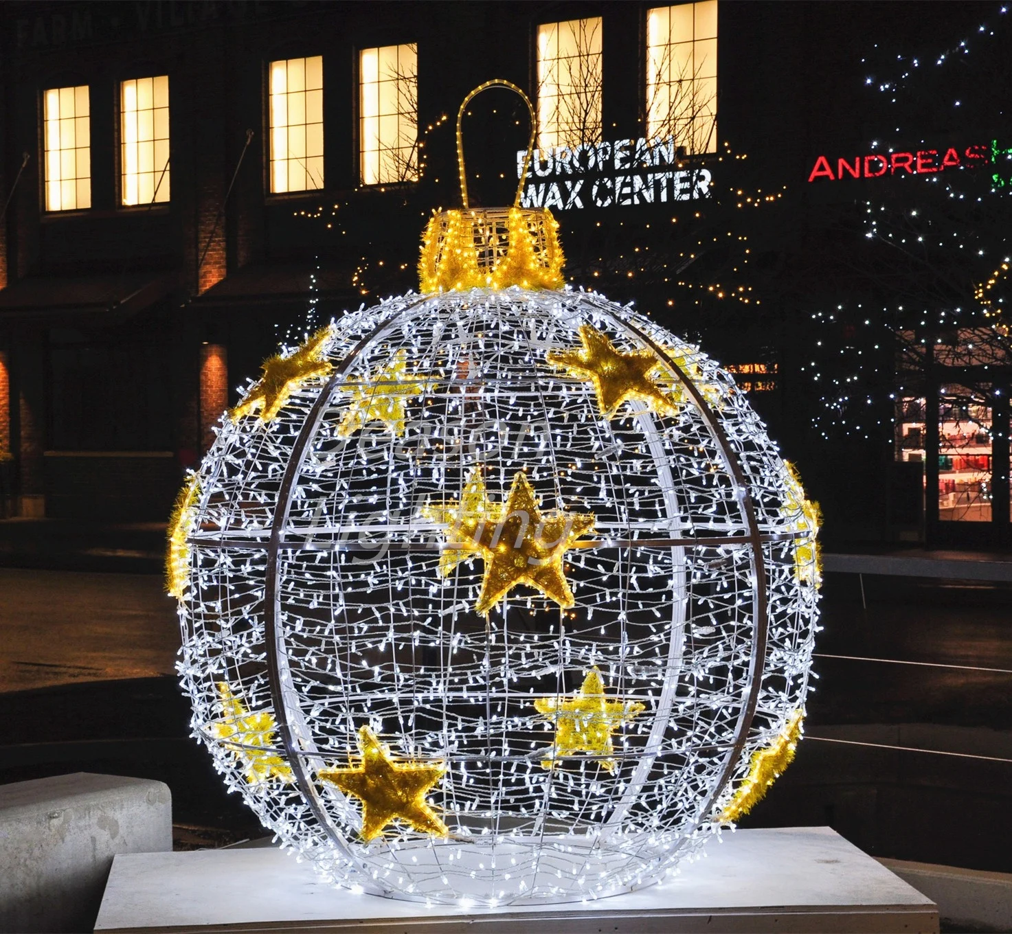 large led christmas outdoor sphere