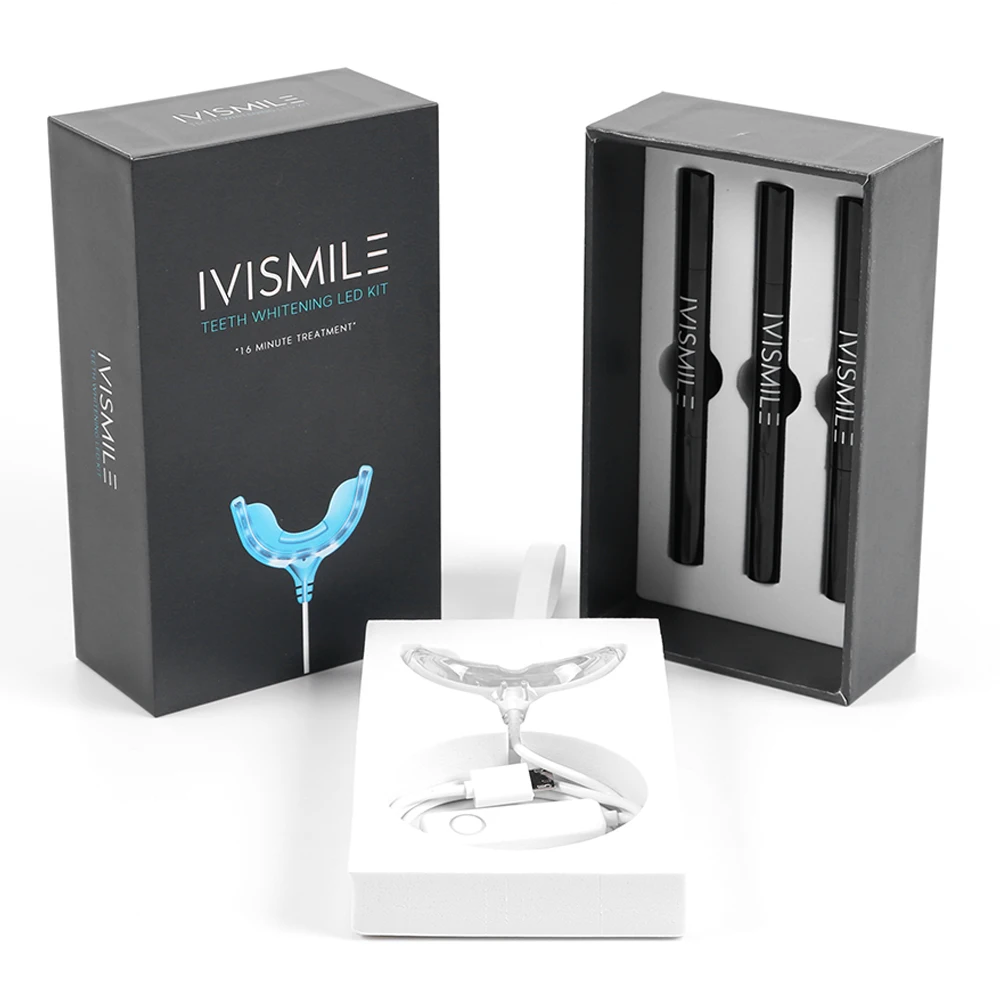 IVISMILE эффективный портативный светодиодный светильник для отбеливания зубов оптовая продажа набор частная