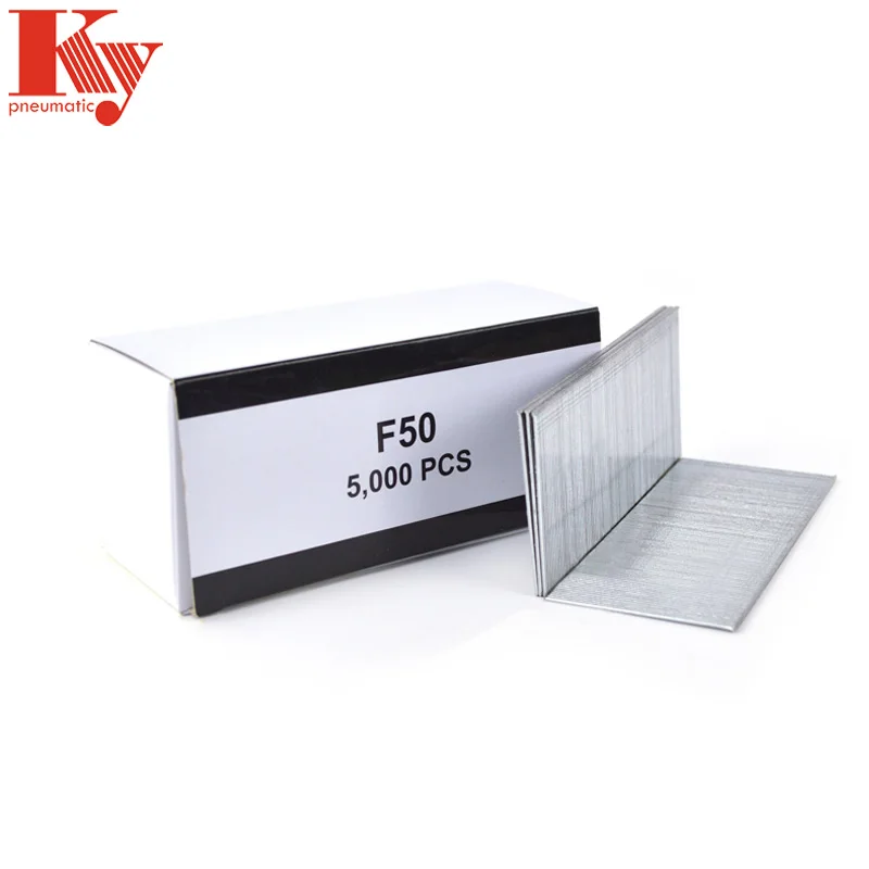 18 Gauge Galvanized Stainless Steel Pneumatic F Brad Nails F25 F30 F35 F40 F45 F50 For Sofa Cloth Leather Furniture