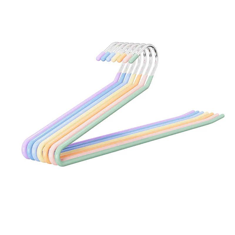 Elastic Pants hanger -20 pieces - Rugged rust-resistant Chrome metal hanger (blue)