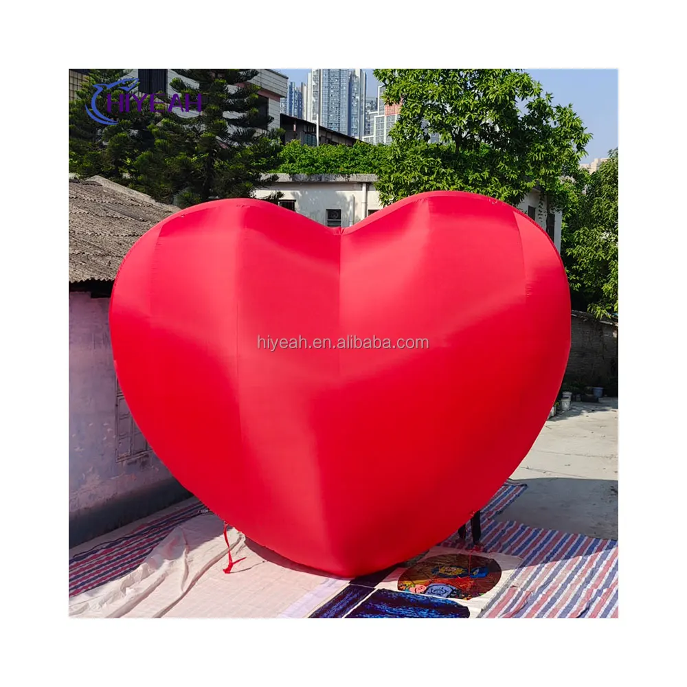 Inflatable Earth Globe Moon Printing Heart Model Oxford Cloth Huge Large Big Giant Inflatable Heart Shape Balloon For