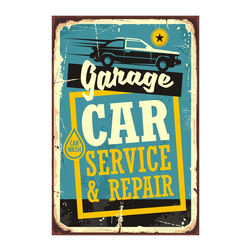 Retro Metal Sign Painting Art Poster Garage Pub Bar Living Room Hotel Decor Vintage Tin Plate Metal Poster beer sign