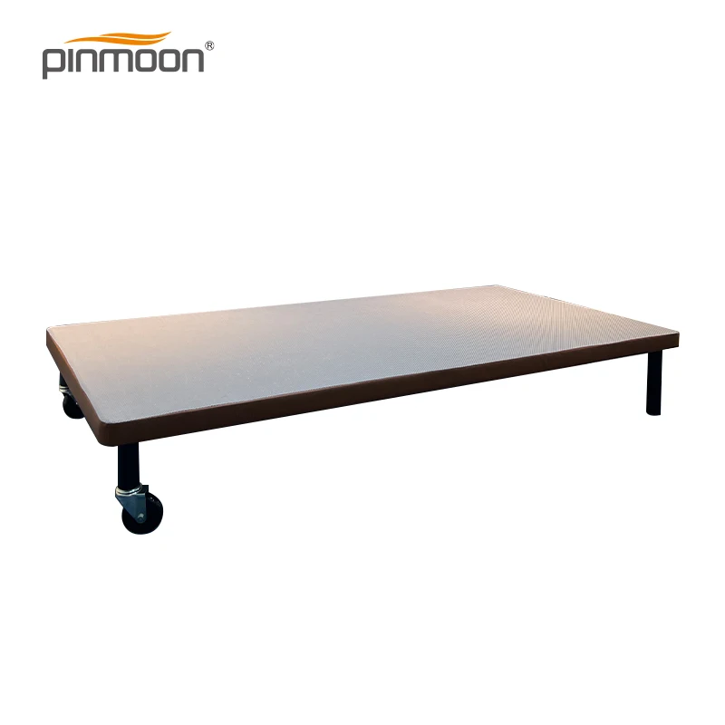 Hotel Iron Single Bed Design Furniture Bedroom Twin Metal Single Bed Frame with wheel