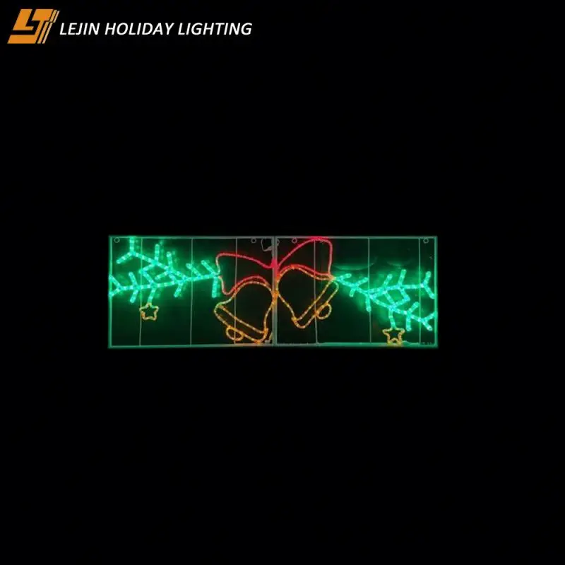 Wholesale waterproof star and bells Christmas lights motif for holiday decoration