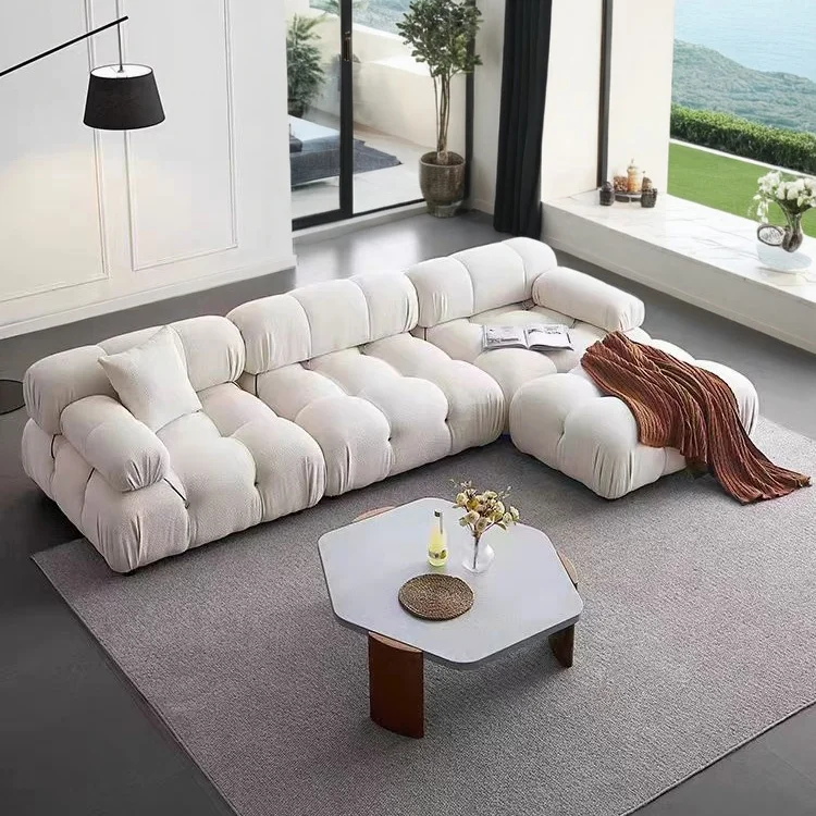 Home living room designs modern 3 seater white modular sectional sofa set furniture l shape compressed sofas
