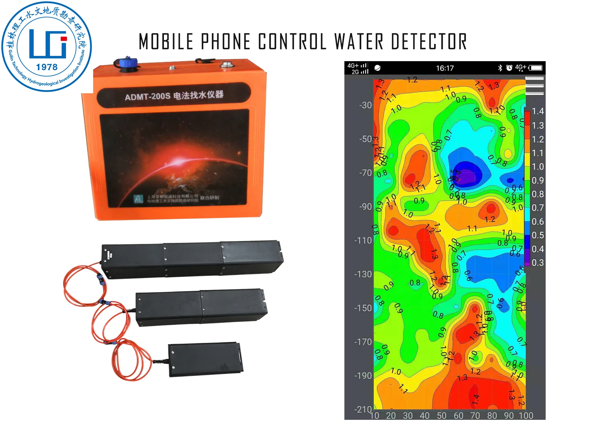 LCD Touch Screen Automatic mapping High quality water detector resistivity meters for ground water detector exploration