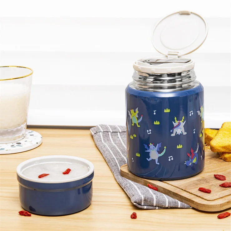 Vacuum Insulated 450ml Food Jar stainless steel wide mouth leak proof dinner box with soup Keeps Liquid Hot or Cold easy to hold