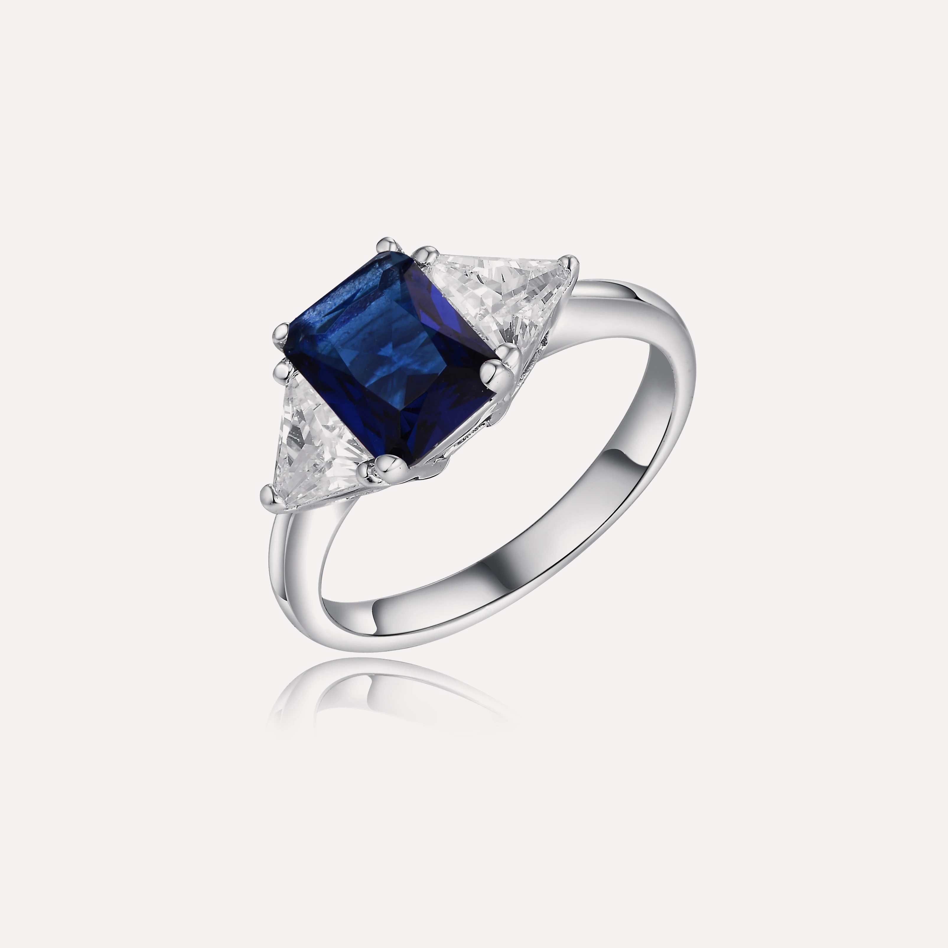 Keiyue Wholesale Custom 925 Sterling Silver Rings New Design Exquisite Simple For Women Daily Wear Red Cubic Zircon Ring