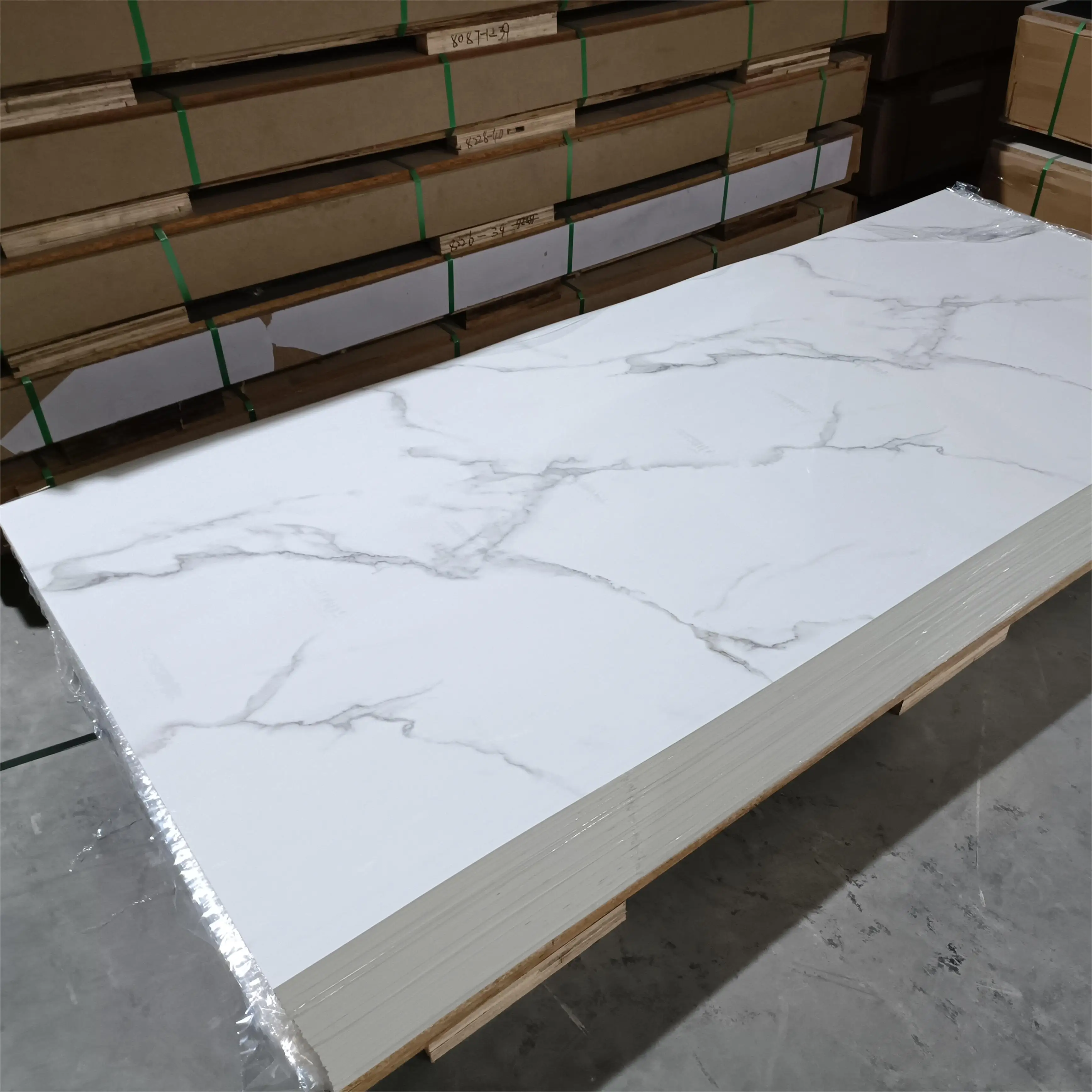 Factory direct sale uv marble pvc wall panels pvc cladding new boards for TV background decoration