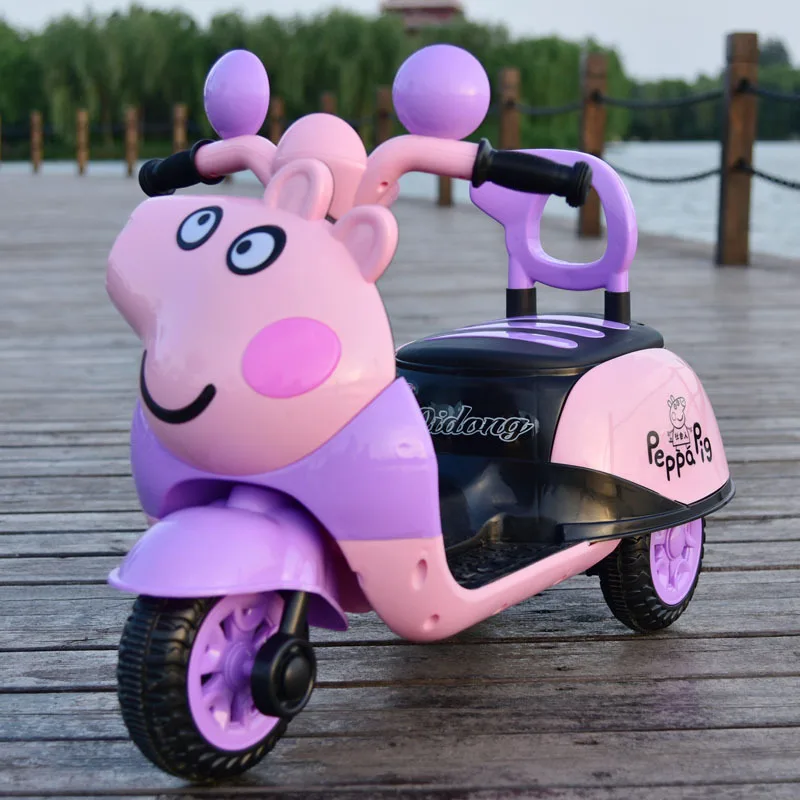 Детские моторные велосипеды/зарядное устройство для аккумулятора, электрический мотоцикл, детская езда/три или два колеса, Пластиковый мотоцикл с кожаным сиденьем